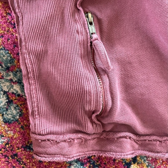 Free People | Women’s dark mauve You Asked For It Moto jacket hoodie, size S - Picture 11 of 16